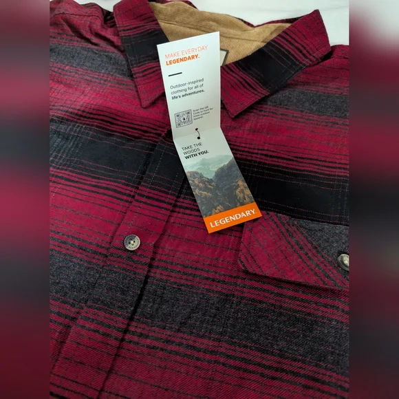 4XLT Men Flannel Shirt,  Long Sleeve Button Down 100% Cotton - Picture 9 of 10